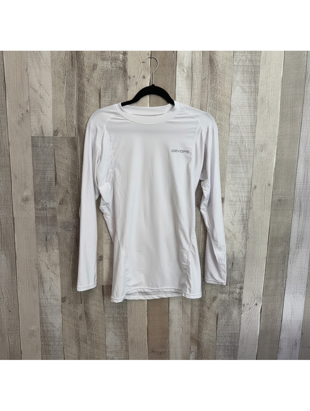 DEVOPS Women's Medium White Long Sleeve Athletic Shirt Activewear Top - Picture 2 of 9